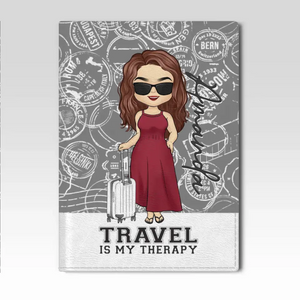 Travel Lover - Travel Personalized Custom Passport Cover, Passport Holder - Holiday Vacation Gift, Gift For Adventure Travel Lovers