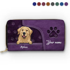 Pets Make Our Lives Whole - Dog & Cat Personalized Custom Leather Long Wallet - Gift For Pet Owners, Pet Lovers