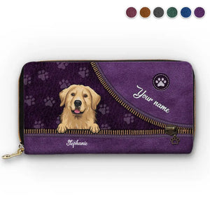 A Dog Loves You More - Dog & Cat Personalized Custom Leather Long Wallet - Gift For Pet Owners, Pet Lovers