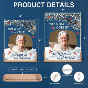 Custom Photo We're Always With You - Memorial Personalized Custom Shaped 3D LED Walnut Night Light - Sympathy Gift For Family Members