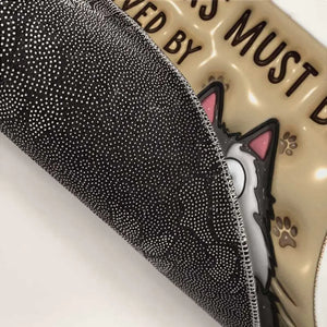 Welcome To Our Home - Dog Personalized Custom 3D Inflated Effect Printed Home Decor Decorative Mat - House Warming Gift For Pet Owners, Pet Lovers