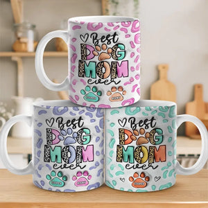 I'm Just A Full-Time Dog Mom - Dog Personalized Custom 3D Inflated Effect Printed Mug - Gift For Pet Owners, Pet Lovers