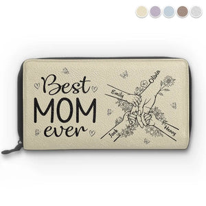 We Have The Best Mom Ever - Family Personalized Custom Leather Long Wallet - Mother's Day, Gift For Mom, Grandma