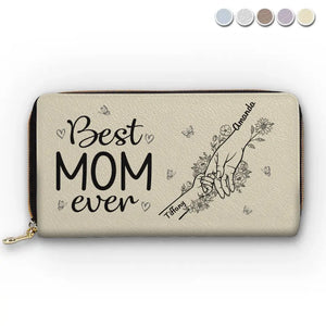We Have The Best Mom Ever - Family Personalized Custom Leather Long Wallet - Mother's Day, Gift For Mom, Grandma
