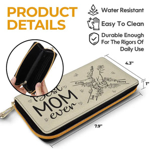 We Have The Best Mom Ever - Family Personalized Custom Leather Long Wallet - Mother's Day, Gift For Mom, Grandma
