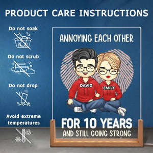 May We Annoying Each Other For Many Years - Couple Personalized Custom Shaped 3D LED Walnut Night Light - Gift For Husband Wife, Anniversary