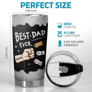 Happy Pawther’s Day - Dog & Cat Personalized Custom Tumbler - Father's Day, Gift For Pet Owners, Pet Lovers