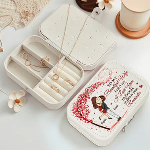 The Day I Met You, I Found My Missing Piece - Couple Personalized Custom Jewelry Case - Gift For Husband Wife, Anniversary