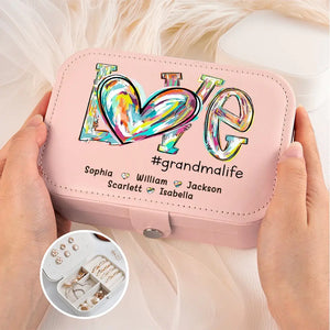 Grandmas Are Moms With Lots Of Frosting - Family Personalized Custom Jewelry Case - Gift For Mom, Grandma
