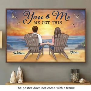 Love Grows Stronger With A Loyal Dog By Your Side - Dog Personalized Custom Horizontal Poster - Gift For Couples, Pet Owners, Pet Lovers