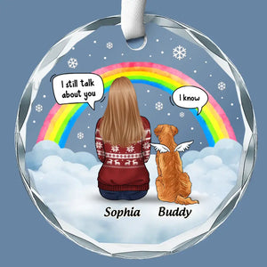 Always Keep You In My Heart - Memorial Personalized Custom Circle Glass Ornament - Christmas Gift, Sympathy Gift For Pet Owners, Pet Lovers