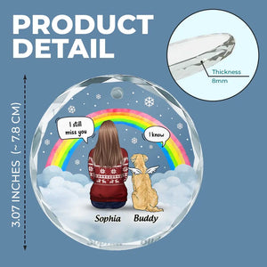 Always Keep You In My Heart - Memorial Personalized Custom Circle Glass Ornament - Christmas Gift, Sympathy Gift For Pet Owners, Pet Lovers