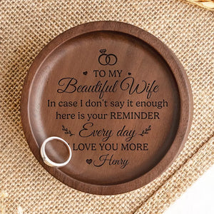 All You Need Is Love - Couple Personalized Custom Wooden Jewelry Dish - Gift For Husband Wife, Anniversary