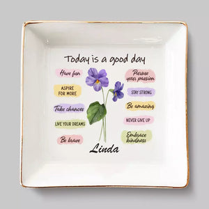 Today Is A Good Day - Bestie Personalized Custom Jewelry Dish - Gift For Best Friends, BFF, Sisters