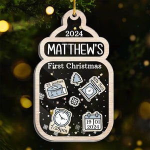 Children Make You Want To Start Life Over - Family Personalized Custom 3 Layers Shaker Ornament - Christmas Gift For Baby Kids, Newborn Baby