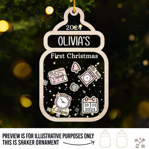 Children Make You Want To Start Life Over - Family Personalized Custom 3 Layers Shaker Ornament - Christmas Gift For Baby Kids, Newborn Baby