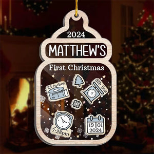 Children Make You Want To Start Life Over - Family Personalized Custom 3 Layers Shaker Ornament - Christmas Gift For Baby Kids, Newborn Baby