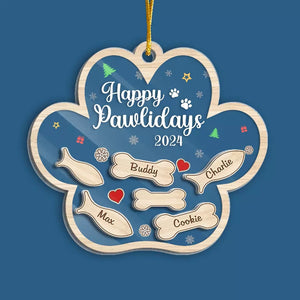 Best Friend For Life - Dog & Cat Personalized Custom 3 Layers Shaker Ornament - Christmas Gift For Pet Owners, Pet Lovers