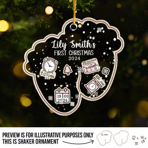 This Christmas, You Are The Greatest Gift Of All - Family Personalized Custom 3 Layers Shaker Ornament - Christmas Gift For Baby Kids, Newborn Baby