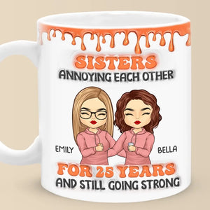 A Sibling Is Both Your Mirror And Your Opposite - Family Personalized Custom 3D Inflated Effect Printed Mug - Gift For Siblings, Brothers, Sisters
