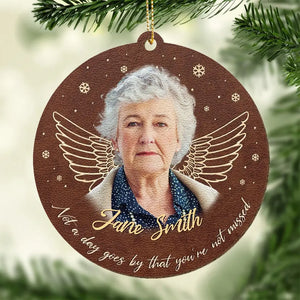 Custom Photo You Are Always In My Heart - Memorial Personalized Custom Leather Ornament - Christmas Gift, Sympathy Gift For Family Members