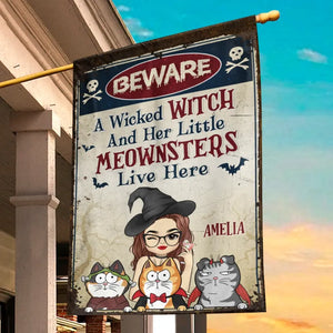 A Witch’s Cat Is Full Of Magic - Cat Personalized Custom Flag - Halloween Gift For Pet Owners, Pet Lovers