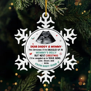 Custom Photo Loving A Baby Is A Circular Business - Family Personalized Custom Ornament - Metal Custom Shaped - Christmas Gift For Baby Kids, Newborn Baby