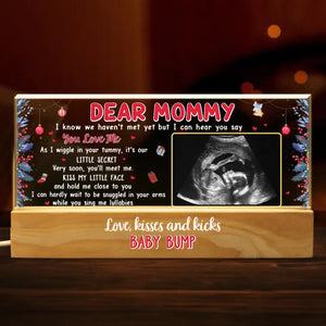 Custom Photo I'll Meet You And Kiss Your Little Face - Family Personalized Custom Acrylic Letters 3D LED Night Light - Gift For Baby Kids, Newborn Baby