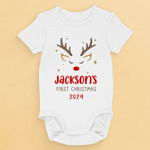 Christmas Is So Much Brighter With A Little One Around - Family Personalized Custom Baby Onesie - Christmas Gift For Baby Kids, Newborn Baby