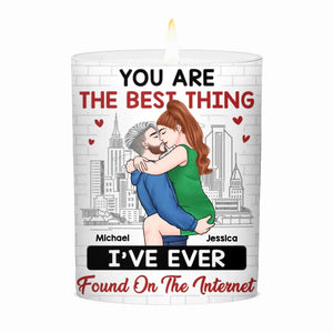 I Love You More Than Pizza - Couple Personalized Custom Smokeless Scented Candle - Christmas Gift For Husband Wife, Anniversary