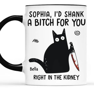 Grab A Cup, Share A Giggle - Friend Personalized Custom Accent Mug - Christmas Gift For Best Friends, Sisters, Family Members, Coworkers