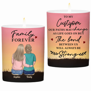Family Forever - Bestie Personalized Custom Smokeless Scented Candle - Christmas Gift For Family Members, Best Friends, BFF, Sisters