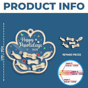 Best Friend For Life - Dog & Cat Personalized Custom 3 Layers Shaker Ornament - Christmas Gift For Pet Owners, Pet Lovers