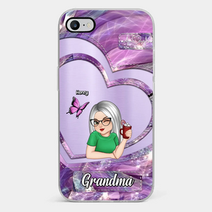 There's No Place Like Home Except Grandma's - Family Personalized Custom Clear Phone Case - Gift For Grandma