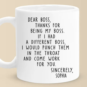 Keep Calm And Boss Up - Coworker Personalized Custom Mug - Christmas Gift For Coworkers, Work Friends, Colleagues
