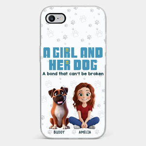 A Girl And Her Dogs - Dog Personalized Custom Clear Phone Case - Gift For Pet Owners, Pet Lovers