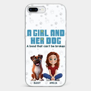 A Girl And Her Dogs - Dog Personalized Custom Clear Phone Case - Gift For Pet Owners, Pet Lovers