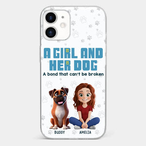 A Girl And Her Dogs - Dog Personalized Custom Clear Phone Case - Gift For Pet Owners, Pet Lovers