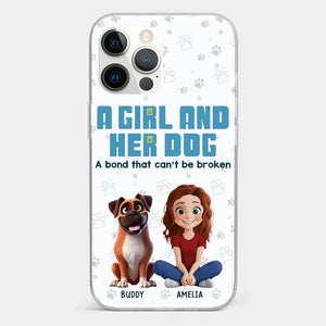 A Girl And Her Dogs - Dog Personalized Custom Clear Phone Case - Gift For Pet Owners, Pet Lovers