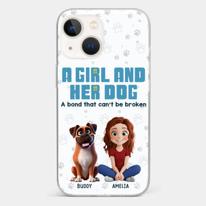A Girl And Her Dogs - Dog Personalized Custom Clear Phone Case - Gift For Pet Owners, Pet Lovers