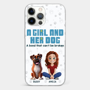 A Girl And Her Dogs - Dog Personalized Custom Clear Phone Case - Gift For Pet Owners, Pet Lovers