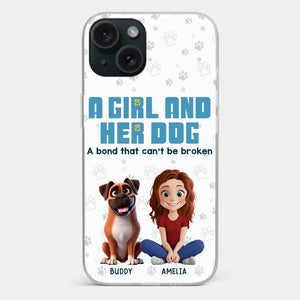 A Girl And Her Dogs - Dog Personalized Custom Clear Phone Case - Gift For Pet Owners, Pet Lovers