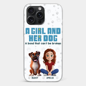 A Girl And Her Dogs - Dog Personalized Custom Clear Phone Case - Gift For Pet Owners, Pet Lovers