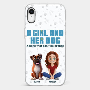 A Girl And Her Dogs - Dog Personalized Custom Clear Phone Case - Gift For Pet Owners, Pet Lovers