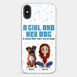 A Girl And Her Dogs - Dog Personalized Custom Clear Phone Case - Gift For Pet Owners, Pet Lovers