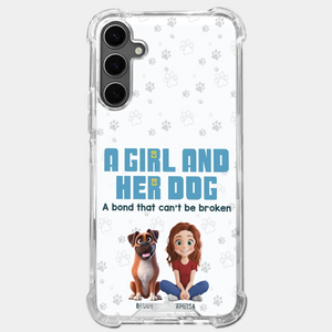 A Girl And Her Dogs - Dog Personalized Custom Clear Phone Case - Gift For Pet Owners, Pet Lovers