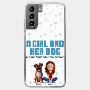 A Girl And Her Dogs - Dog Personalized Custom Clear Phone Case - Gift For Pet Owners, Pet Lovers