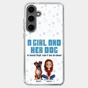 A Girl And Her Dogs - Dog Personalized Custom Clear Phone Case - Gift For Pet Owners, Pet Lovers