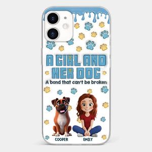 A Bond That Can't Be Broken - Dog Personalized Custom 3D Inflated Effect Printed Clear Phone Case - Gift For Pet Owners, Pet Lovers
