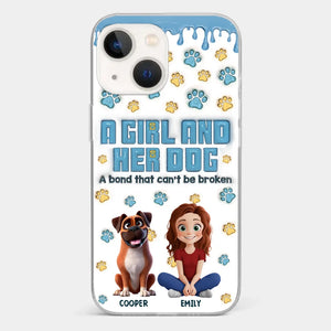 A Bond That Can't Be Broken - Dog Personalized Custom 3D Inflated Effect Printed Clear Phone Case - Gift For Pet Owners, Pet Lovers